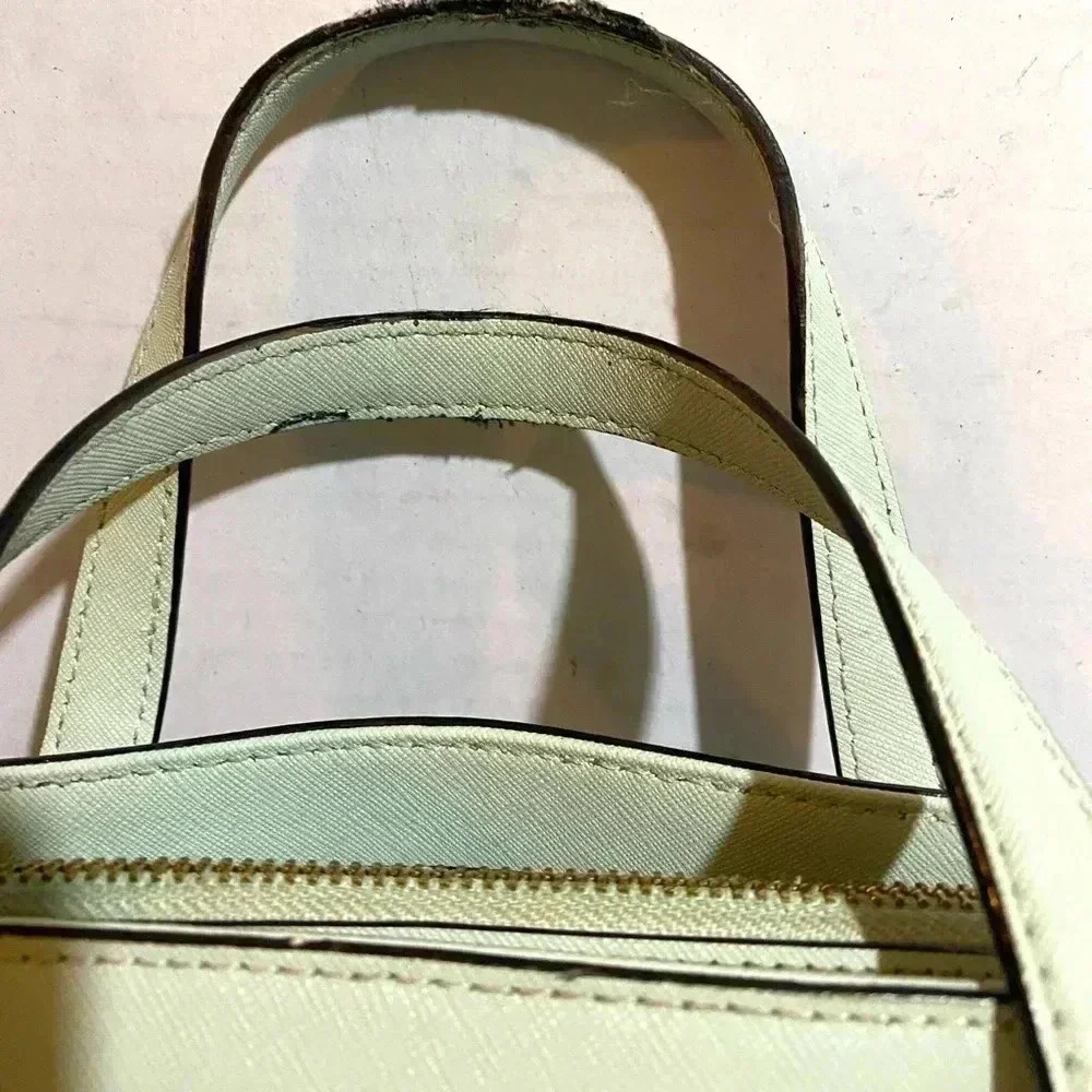 Kate spade green saffiano leather satchel handbag